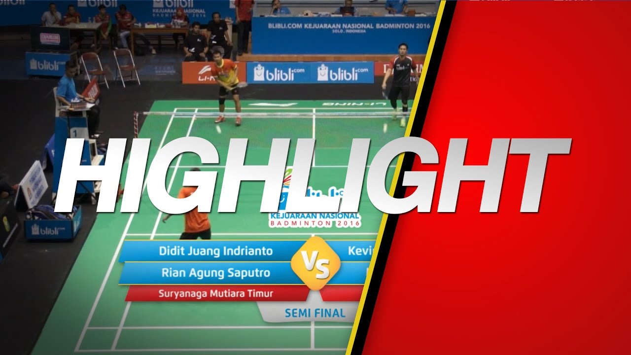 Kevin Sanjaya /M. Ahsan (Djarum Kudus) VS Didit Juang/Rian Agung Saputro (Suryanaga Mutiara Timur)