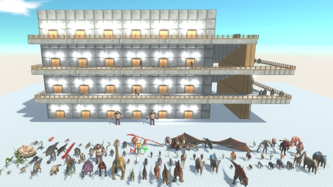 Who can Escape from Ape Modern Building? Animal Revolt Battle Simulator