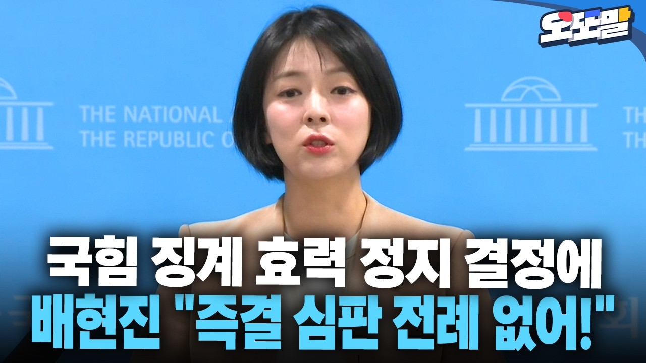 [현장영상] 국힘 징계 효력 정지 결정에 배현진 