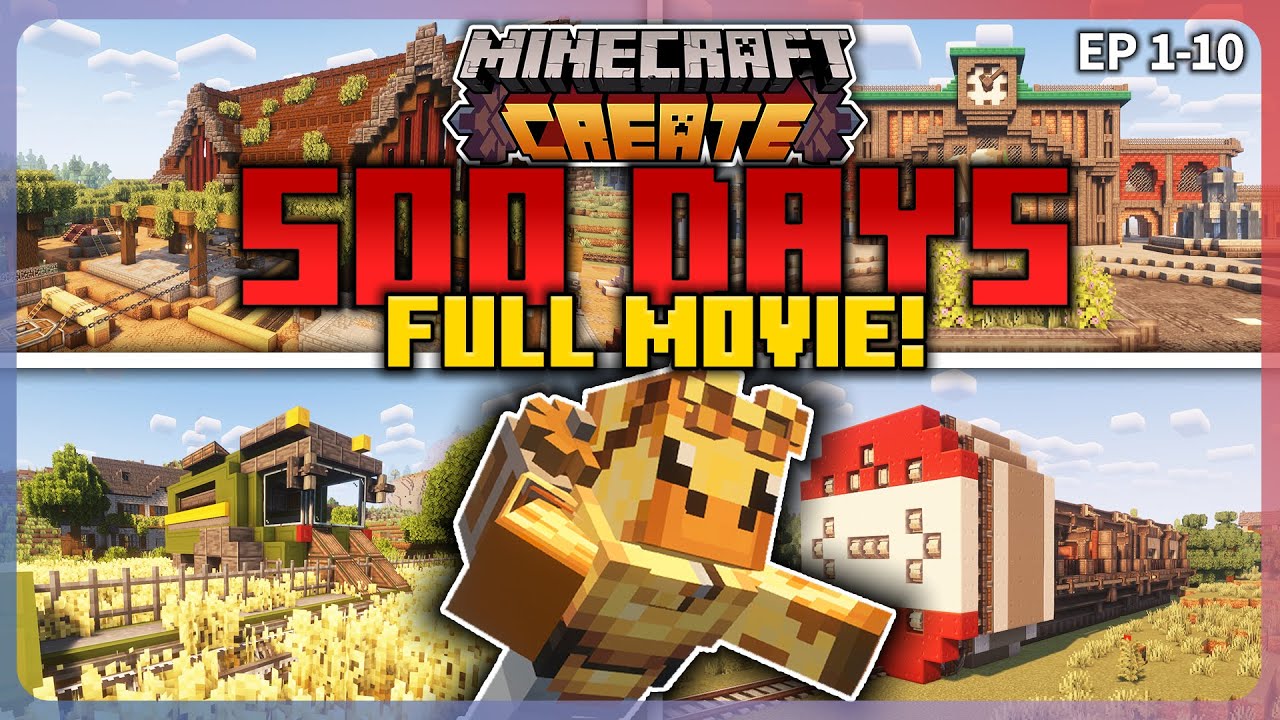 I Survived 500 Days FULL MOVIE || Minecraft Create Mod (Episodes 1-10)