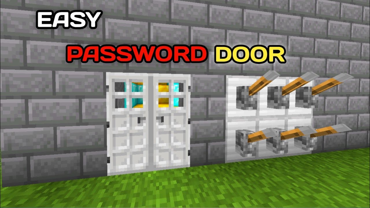 How to make a secret Password Door in Minecraft(PS5/MCPE/Java/Bedrock/Console)