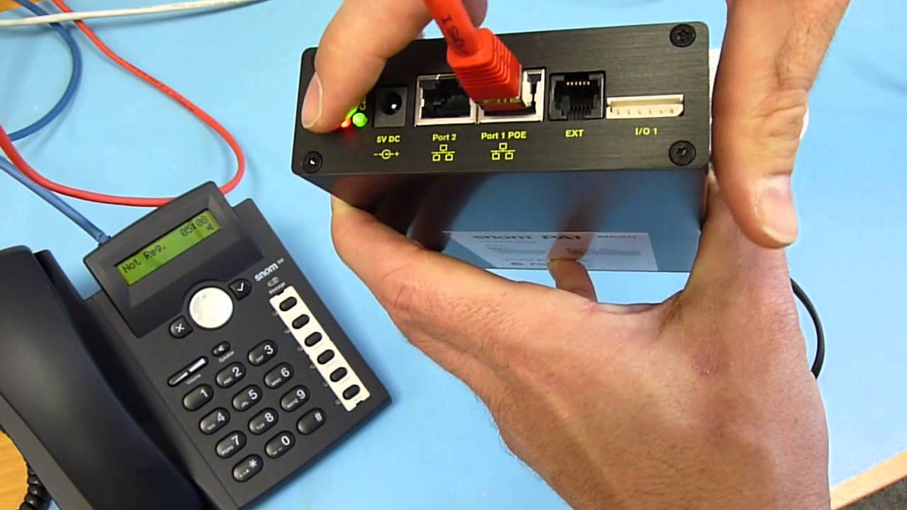 snom PA1 Basic operation with IP call from telephone