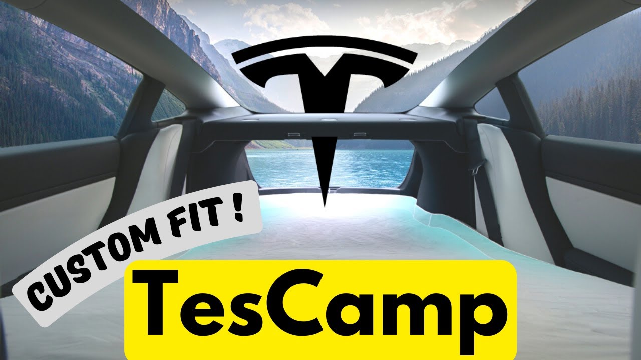 NEW Tesla Mattress❗️Custom Fit Bed ➕ Portable Compact Case 👉🏻 TesCamp Model 3 ⚡️ Model Y