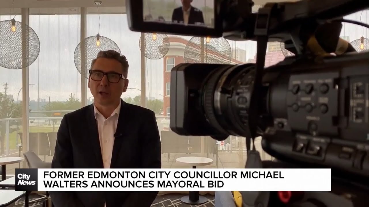 Former Edmonton city councillor Michael Walters announces mayoral bid