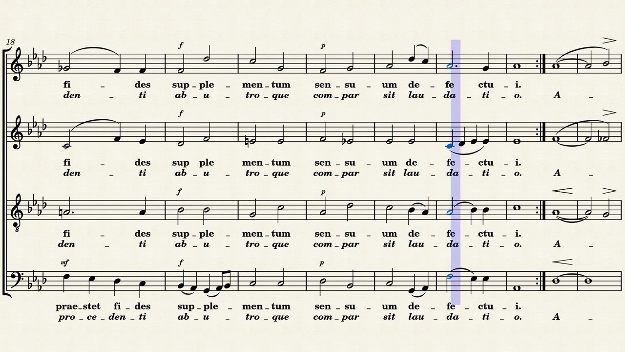 Anton Bruckner - Tantum ergo in As (alle Stimmen)