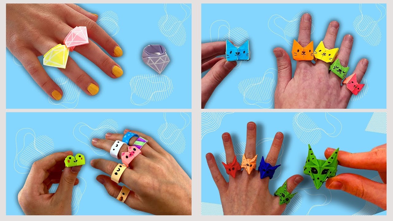 4 ideas de manualidades de origami - anillo de papel