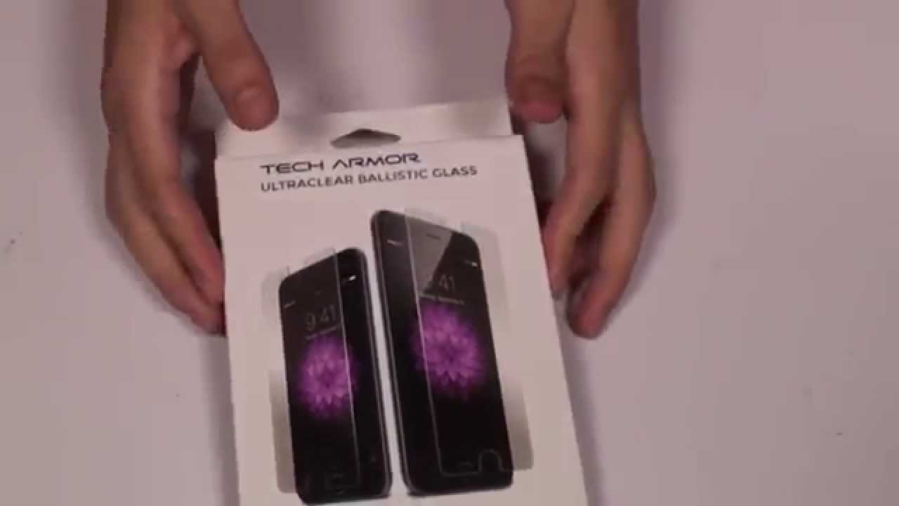 Tech Armor HD Clear Ballistic Glass Screen Protector for iPhone 6 Plus  (installation & overview)