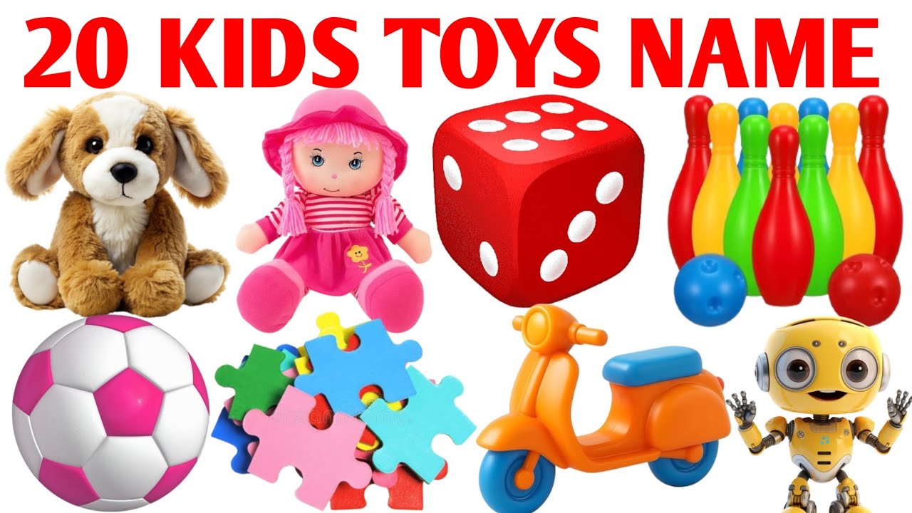 20 Kids Toy Names in English & Hindi | Fun Learning Video for Children