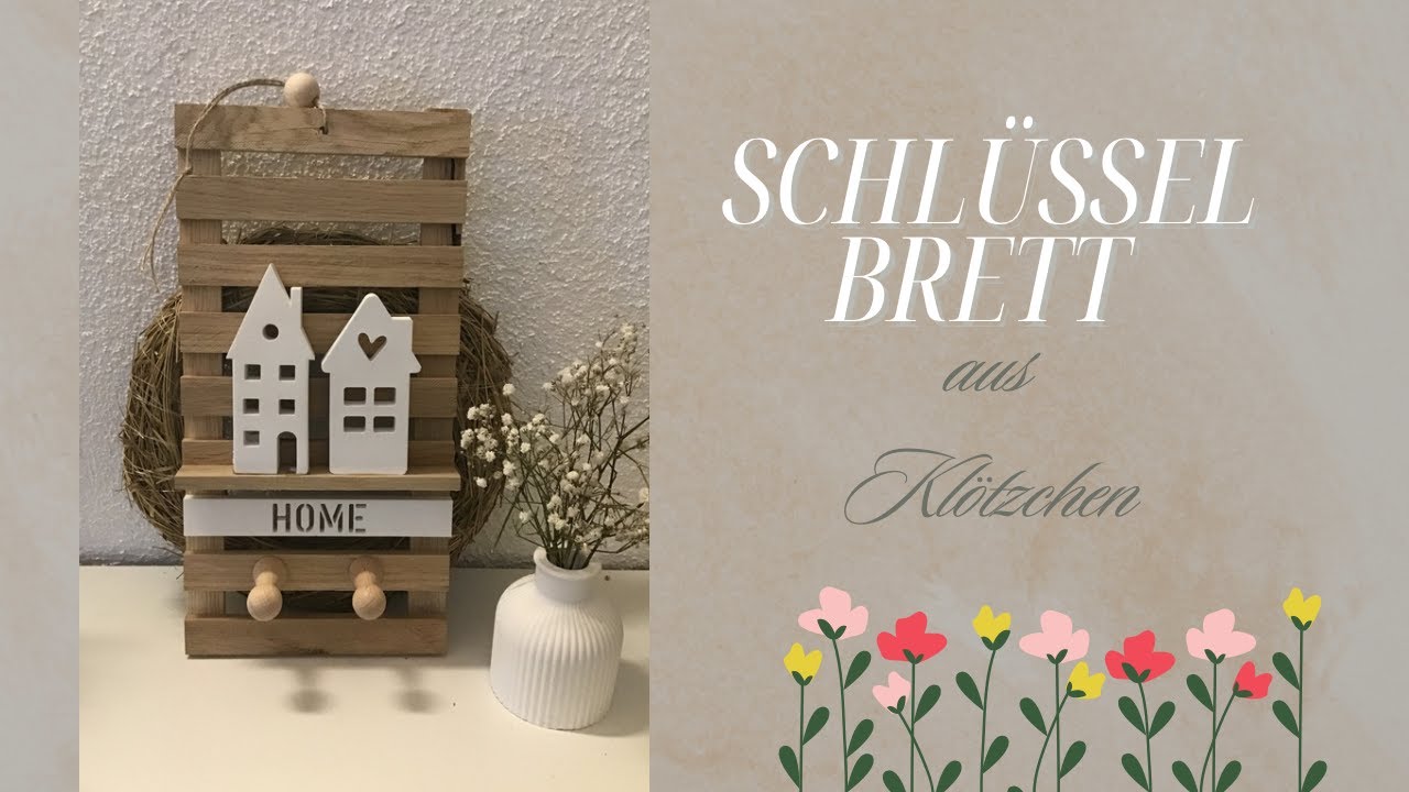 Klötzchenfieber I Schlüsselbrett I #diyprojects #basteln #dekoideen