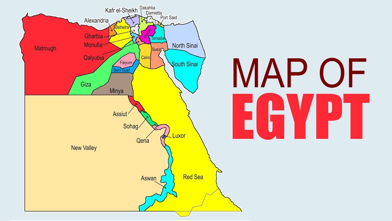How to draw map of Egypt easily. Map of Egypt.