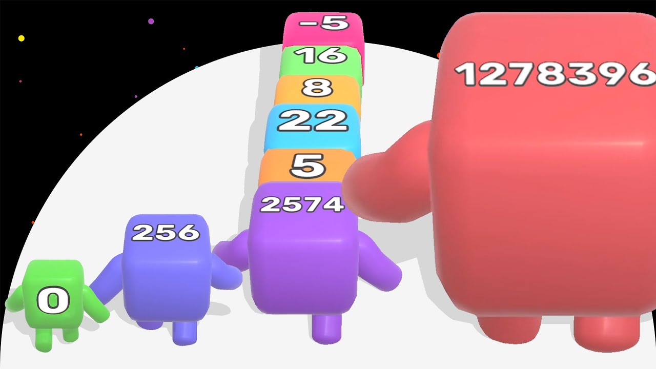 Do MATH to Reach the MAX LEVEL CUBE RUNNER - Level Up Numbers!