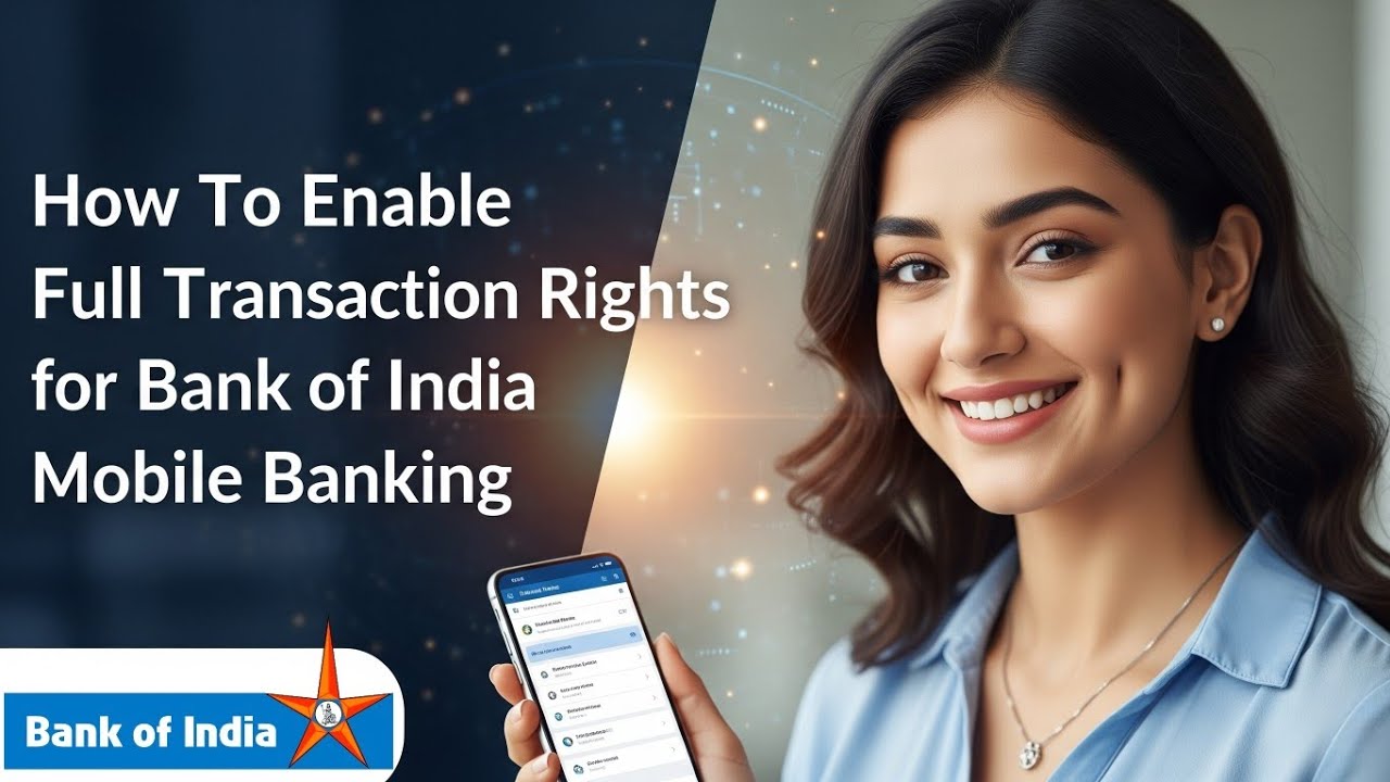 How To Enable Full Transaction Rights for Bank of India Mobile Banking 