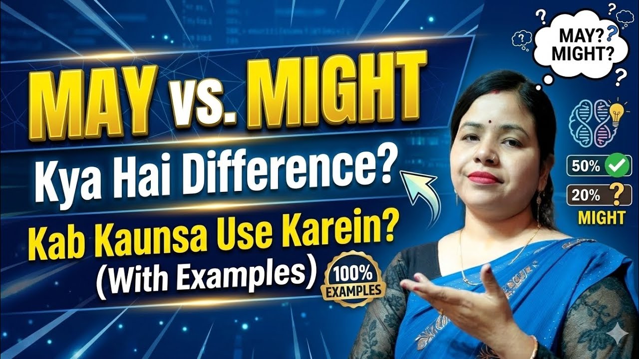 Use of May & Might | How to Use May & Might | May & Might में Differences | May & Might का प्रयोग 