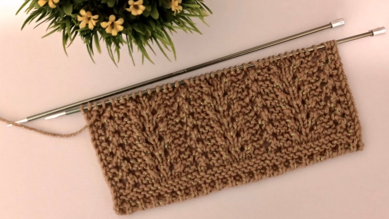 Buğday başağı örgü modeli / bayan yelek örgü modelleri / knitting pattern
