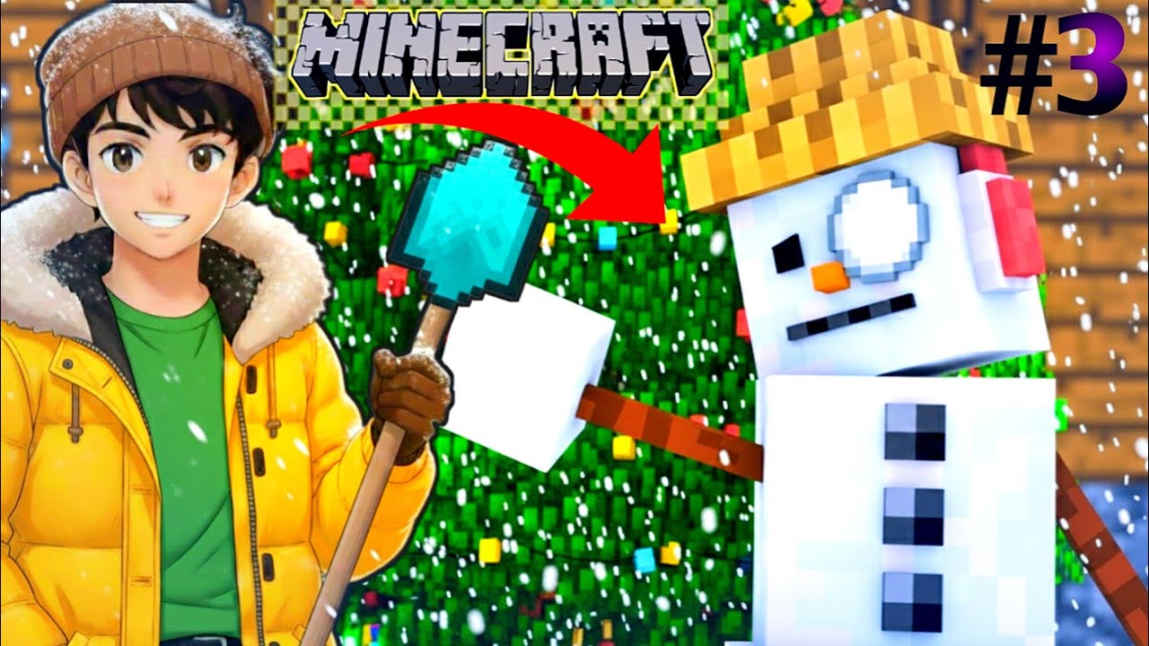 Built a Snowman in Minecraft ☃️(#3)