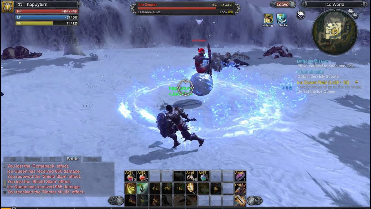 RaiderZ Ice Queen Raid [Lv26-35] Def Solo
