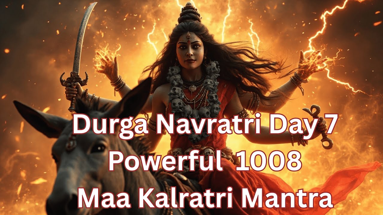Durga Navratri Day 7 Mantra 1008 times aarti | Navratri Day 7 | Maa Kalratri Mantra | Navratri Song