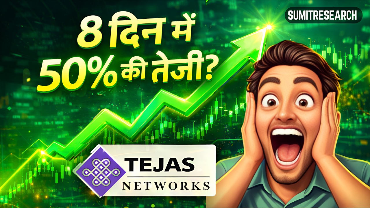 8 दिन में 50% की तेजी? Daily Update | SumitResearch | Stock Market | Tejas Networks