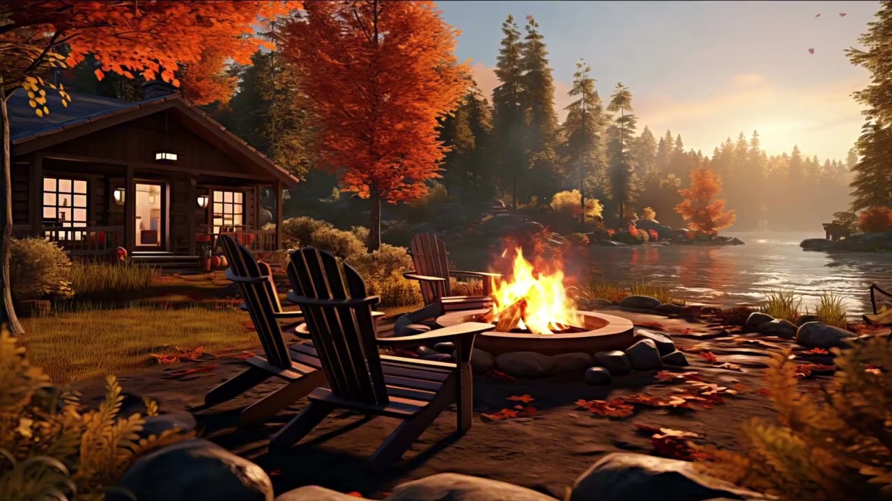 Autumn vibes  & Cozy Night #peaceful #night #lake #cozynight #autumn #vibes #subscribe #fyp #explore
