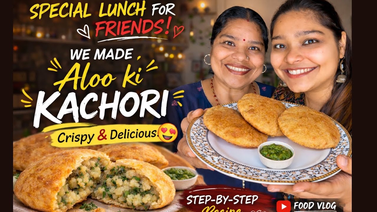 Crispy Aloo Ki Kachori Recipe | Step by Step Indian Kachori | Special Lunch Food Vlog