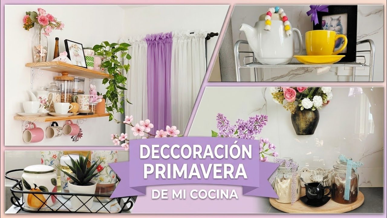Decoración primavera de mi cosina 2026 con cositas usadas. 