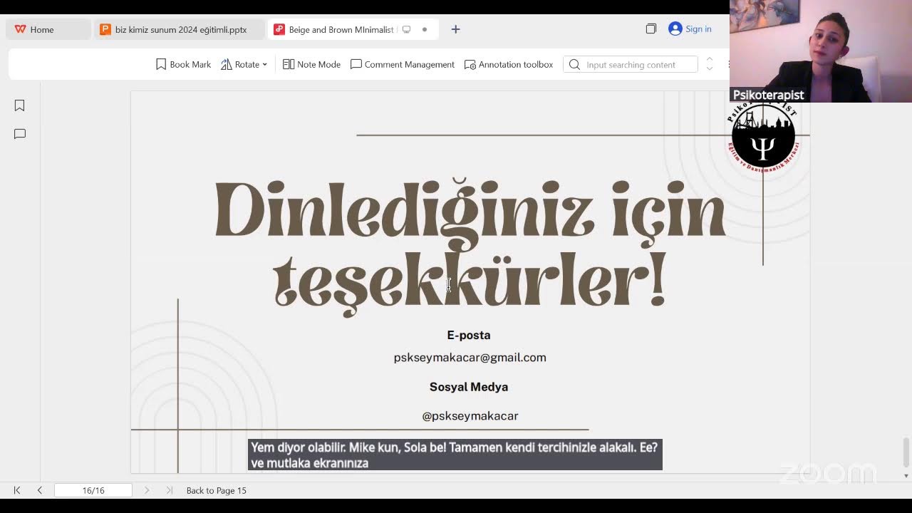 İlk Temas: Klinik Görüşme ve Değerlendirme Workshopu