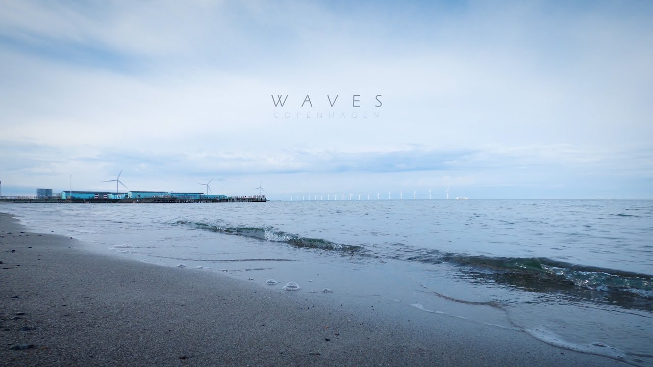 Relaxing sounds of waves in Denmark, Amager Strand