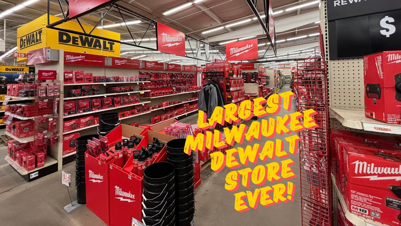 LARGEST Milwaukee and Dewalt Store I've Ever Seen! | Fleet Farm Tool Store Tour!