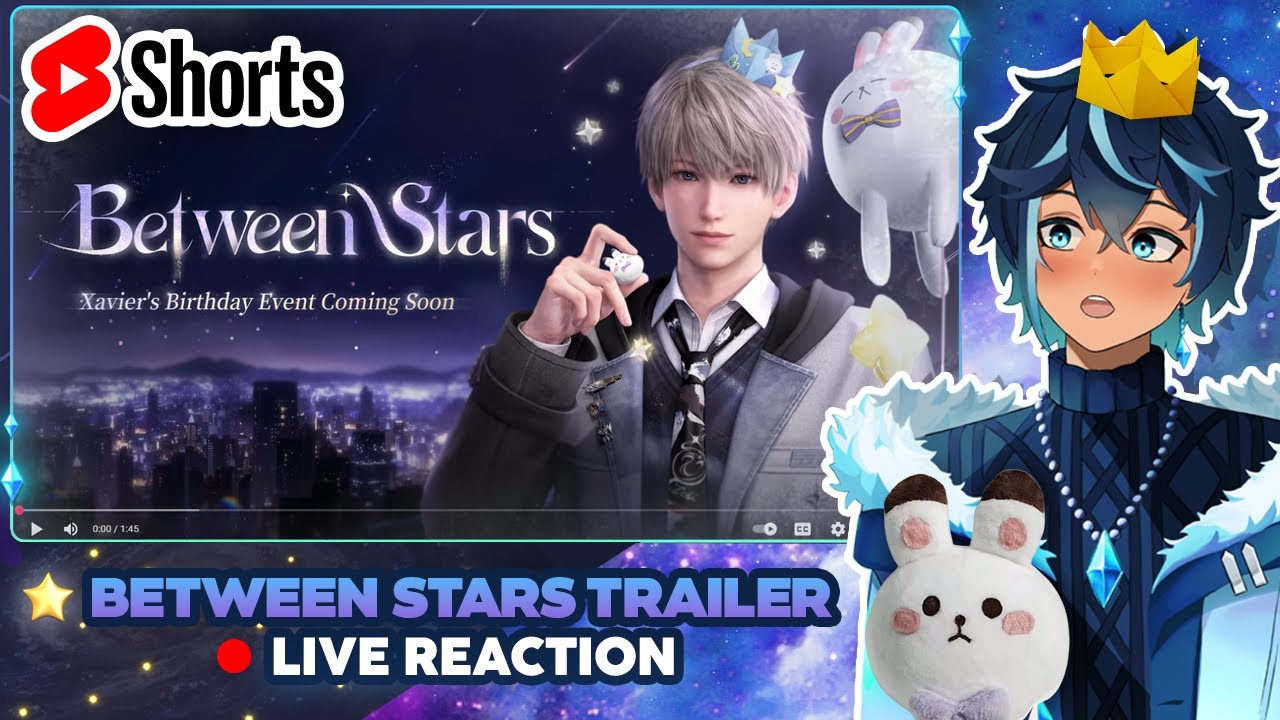 ⭐ Niyeko Reacts to Xavier's Birthday Event: Between Stars Trailer | Love and Deepspace  🎂 #shorts