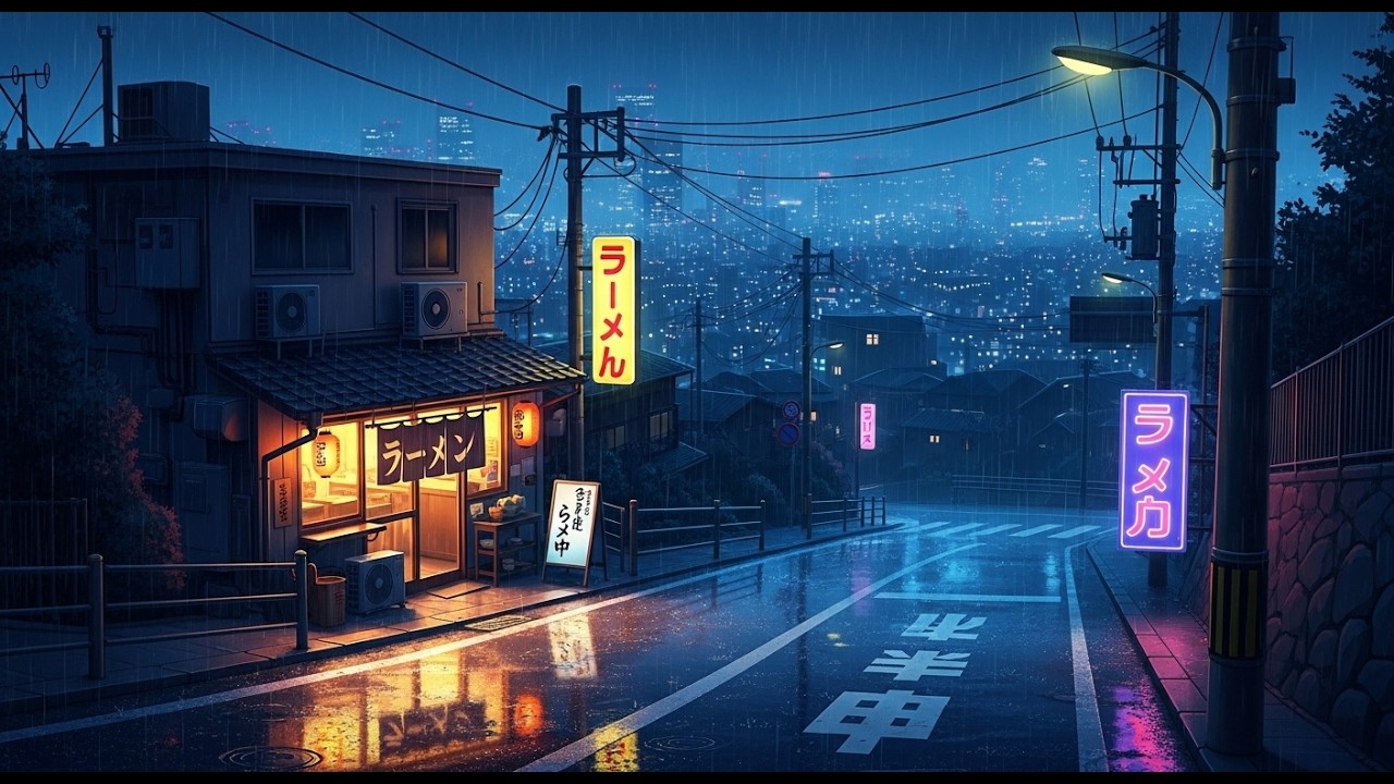 Late Night Tokyo Rain 🌧️ | Cozy Japanese Lofi Music