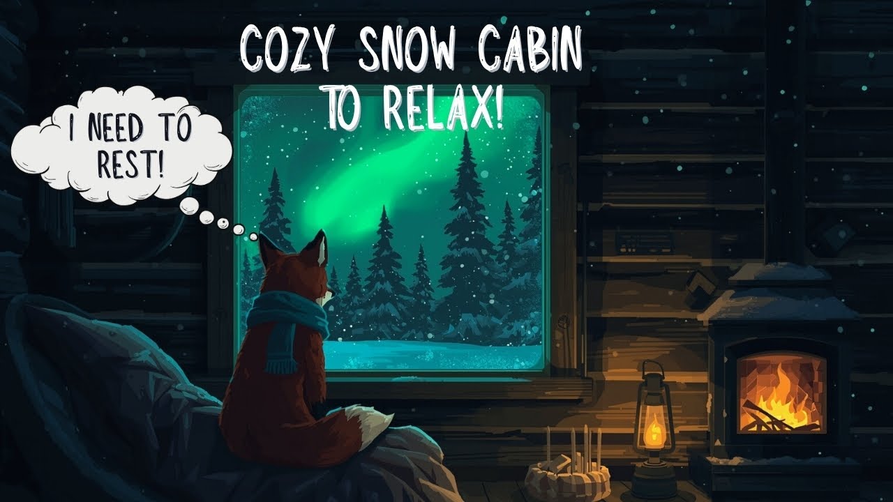 You’ve Done Enough for Today 🌙 Cozy Snow Cabin Lo-Fi | Fireplace & Snowfall Ambience to Unwind