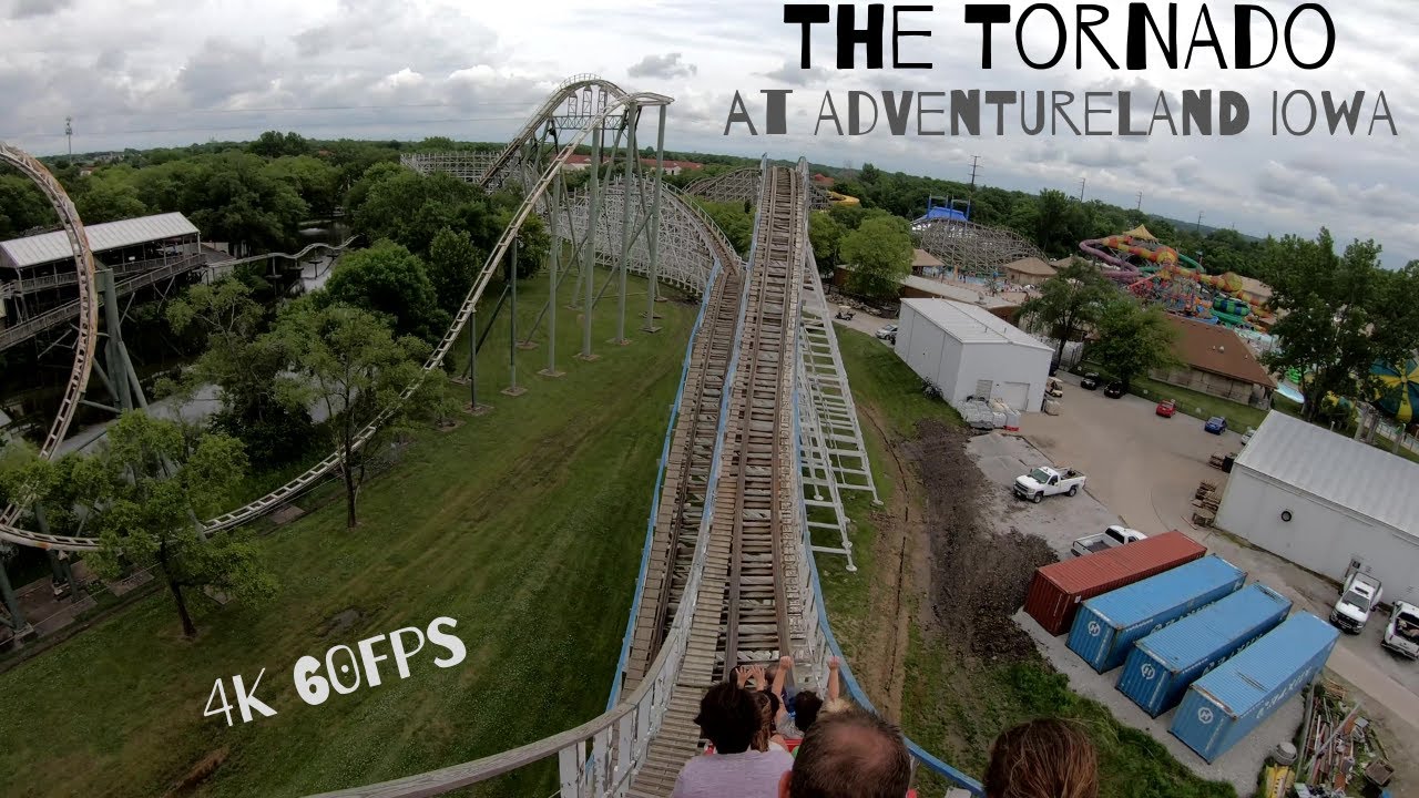Tornado On-ride at Adventureland Iowa (4K 60FPS)