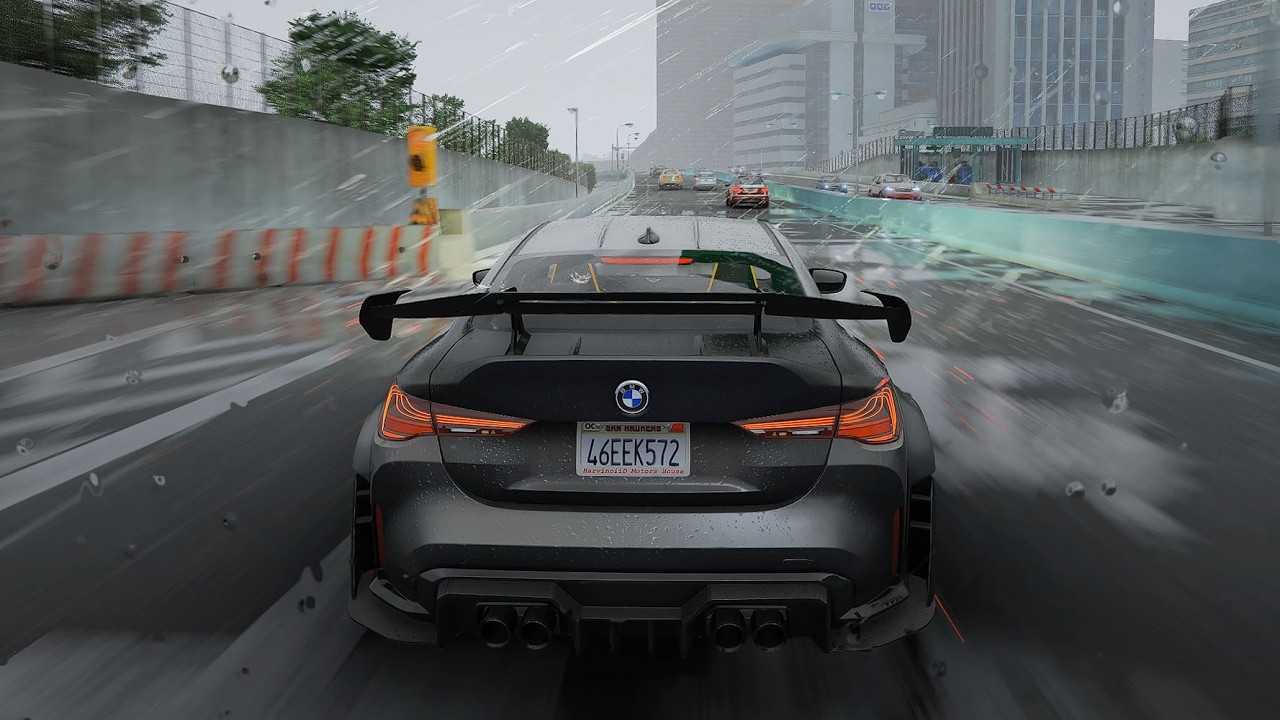 GTA 5 Ultimate Graphics Game Enhancement With Real Car Engine Sound Showcase On RTX4090 4K60FPS