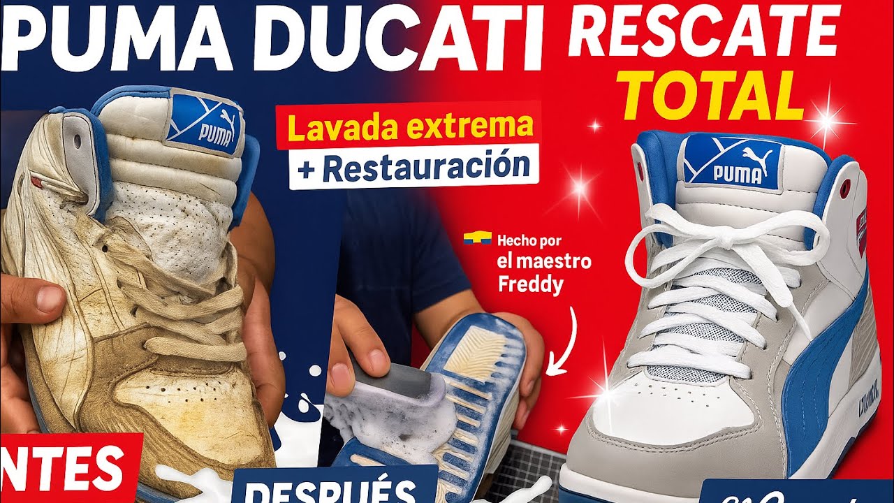 EL COMETA LO VUELVE A HACER☄️🔥 REPARAMOS ESTOS TENIS PUMA DUCATI😱👟 TAMBIÉN LES DIMOS UNA LAVADA🧼😎