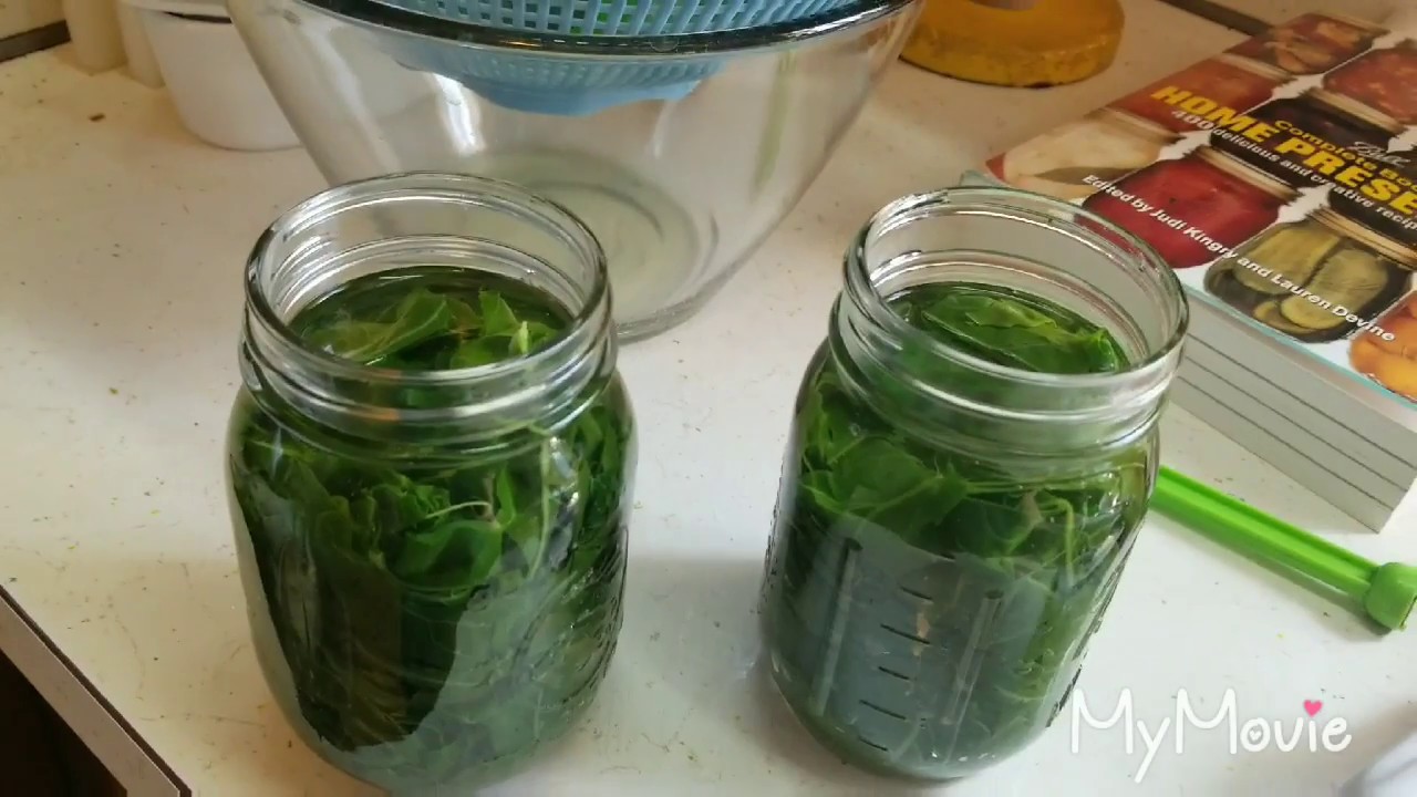 Pressure Canning home grown collard greens