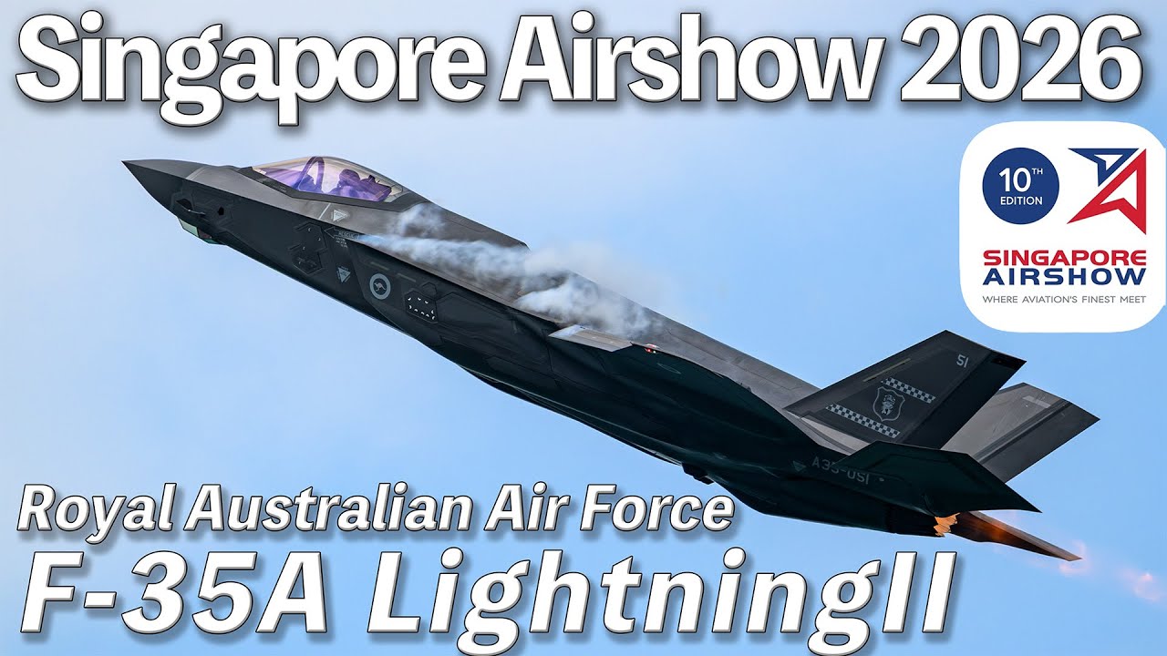 [Singapore Airshow 2026] RAAF F-135A Lightning II | Saturday Demo | 4K