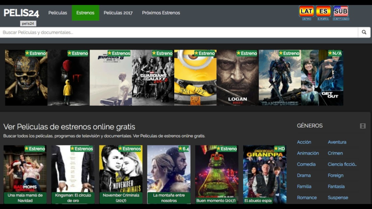 Top 5 paginas para ver pel&iacute;culas online y estrenos 2018