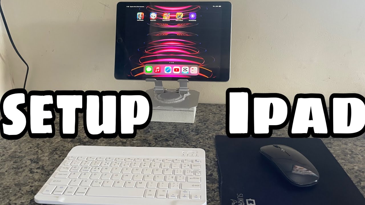 MEU SETUP COM IPAD (MOUSE + TECLADO DA SHOPEE)