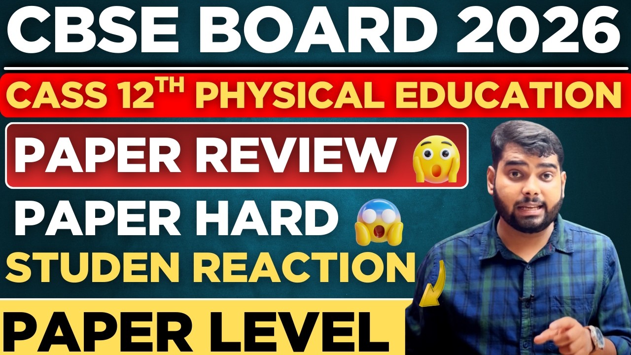 CBSE Class 12 Physical Education Paper 2026 Review| Shocking 😮 Student Reaction  Paper Easy or Tough