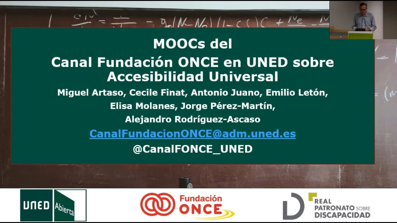 MOOCs Canal Fundación ONCE-UNED sobre Accesibilidad Universal