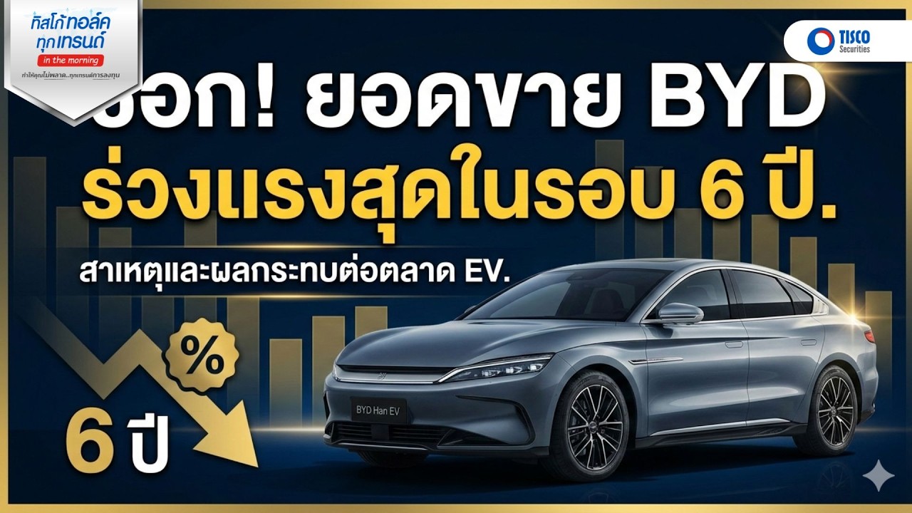 เกิดอะไรขึ้นกับอีวีจีน BYD ยอกขายร่วงแรงสุดในรอบ 6 ปี
