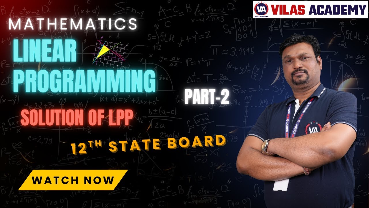 Solution of LPP  (Part-2) | Mathematics 12th State Board | by Vilas Academy