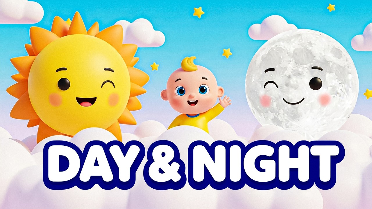 Day and Night for Kids 🌞🌙 | Learn Sun, Moon & Stars | Preschool Learning Video