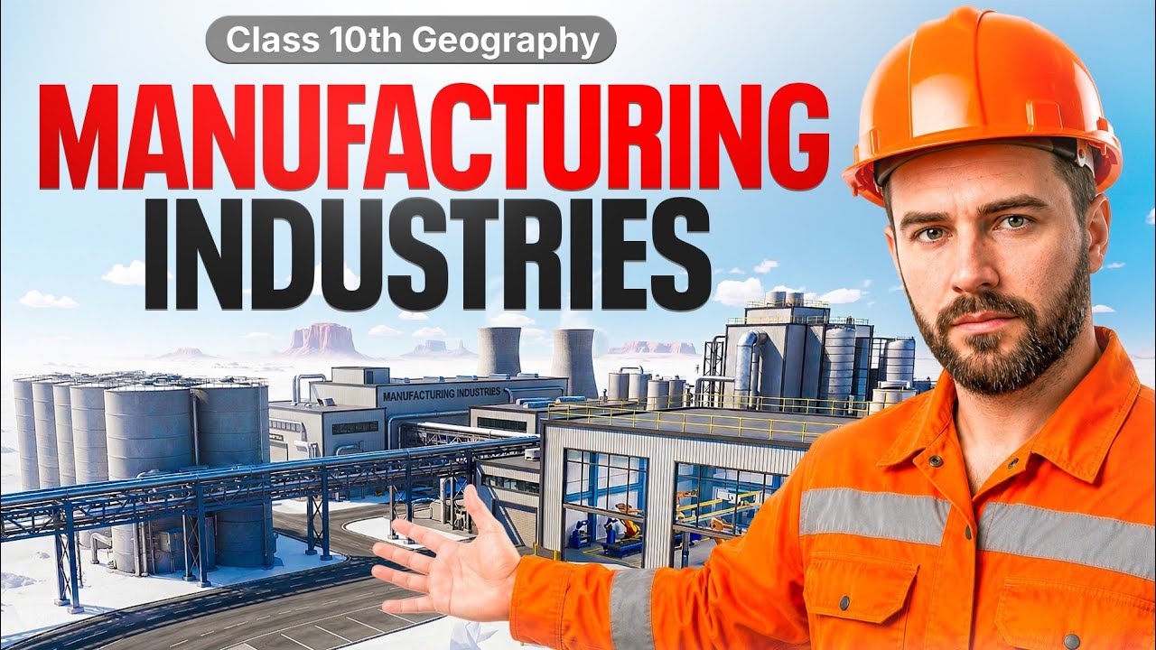 Manufacturing Industries Class 10 Geography (Animation) | Class 10 Geography Chapter 6 | One Shot
