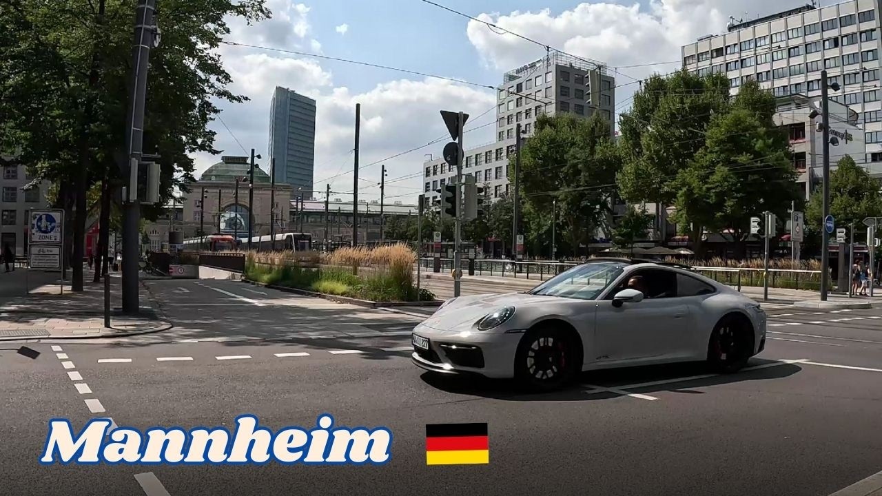 🇩🇪 MANNHEIM WALKING AROUND - CITY+WASSERTURM - 2024 GERMANY | 4K