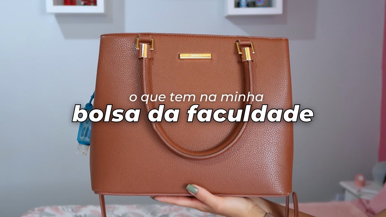 O QUE TEM NA MINHA BOLSA DA FACULDADE + necessaire do dia a dia