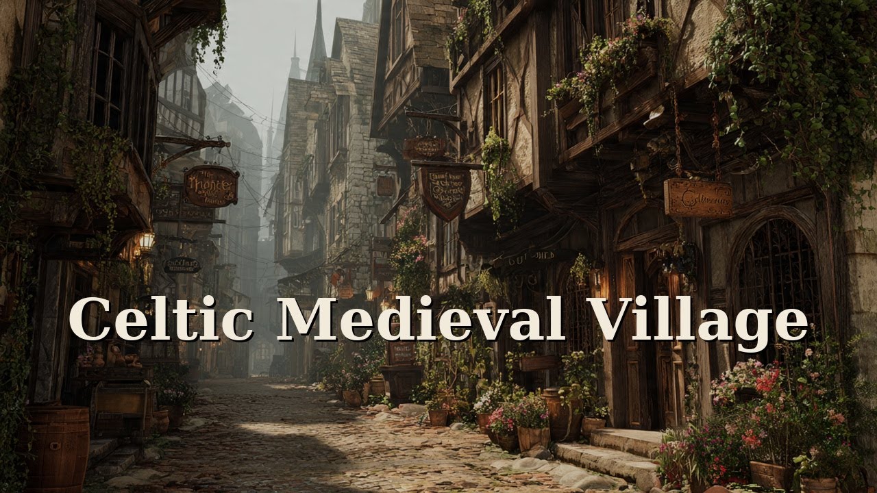 Medieval Celtic Town | Ancient Streets, Gentle Light & Deep Rest