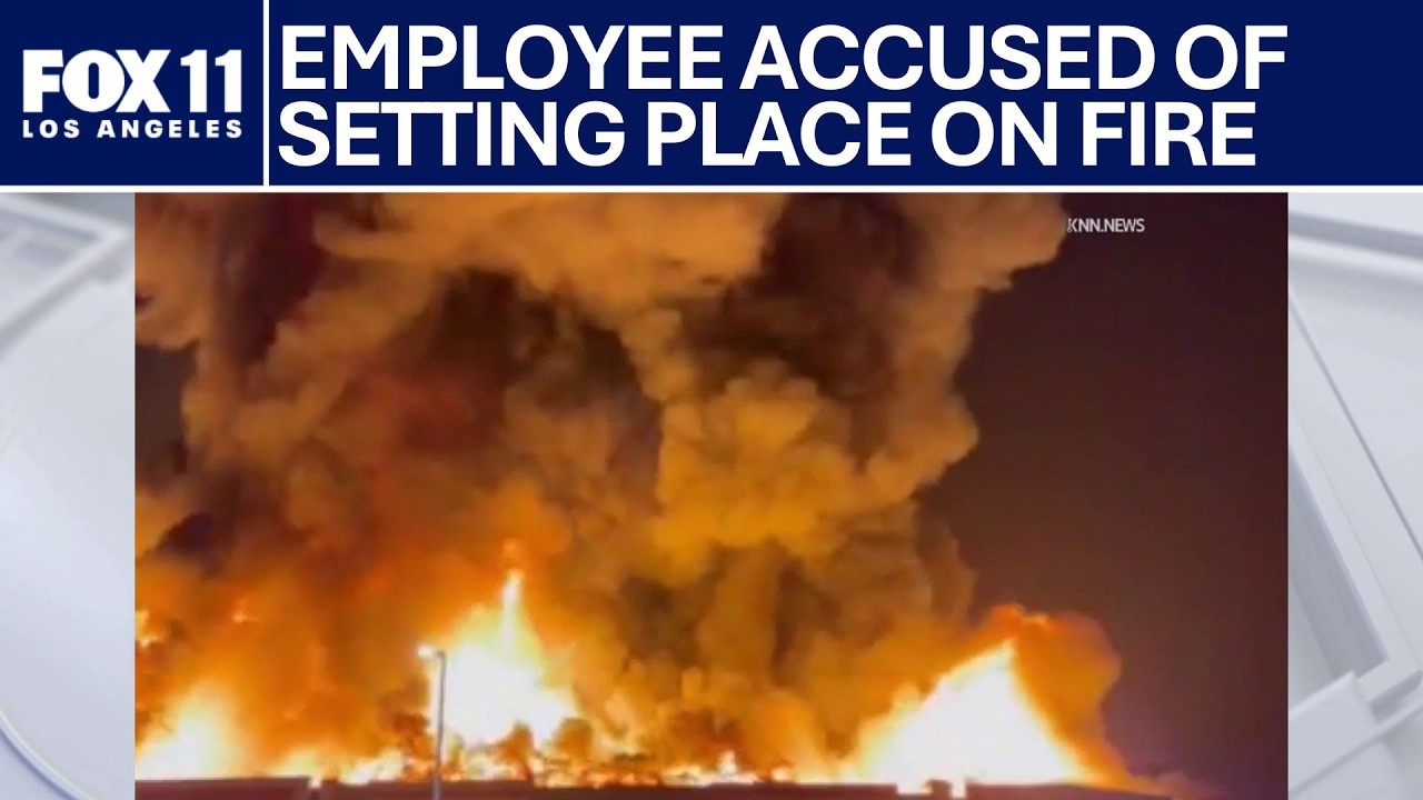 Warehouse in Ontario burns down; Employee accused of starting fire | FOX 11 LA