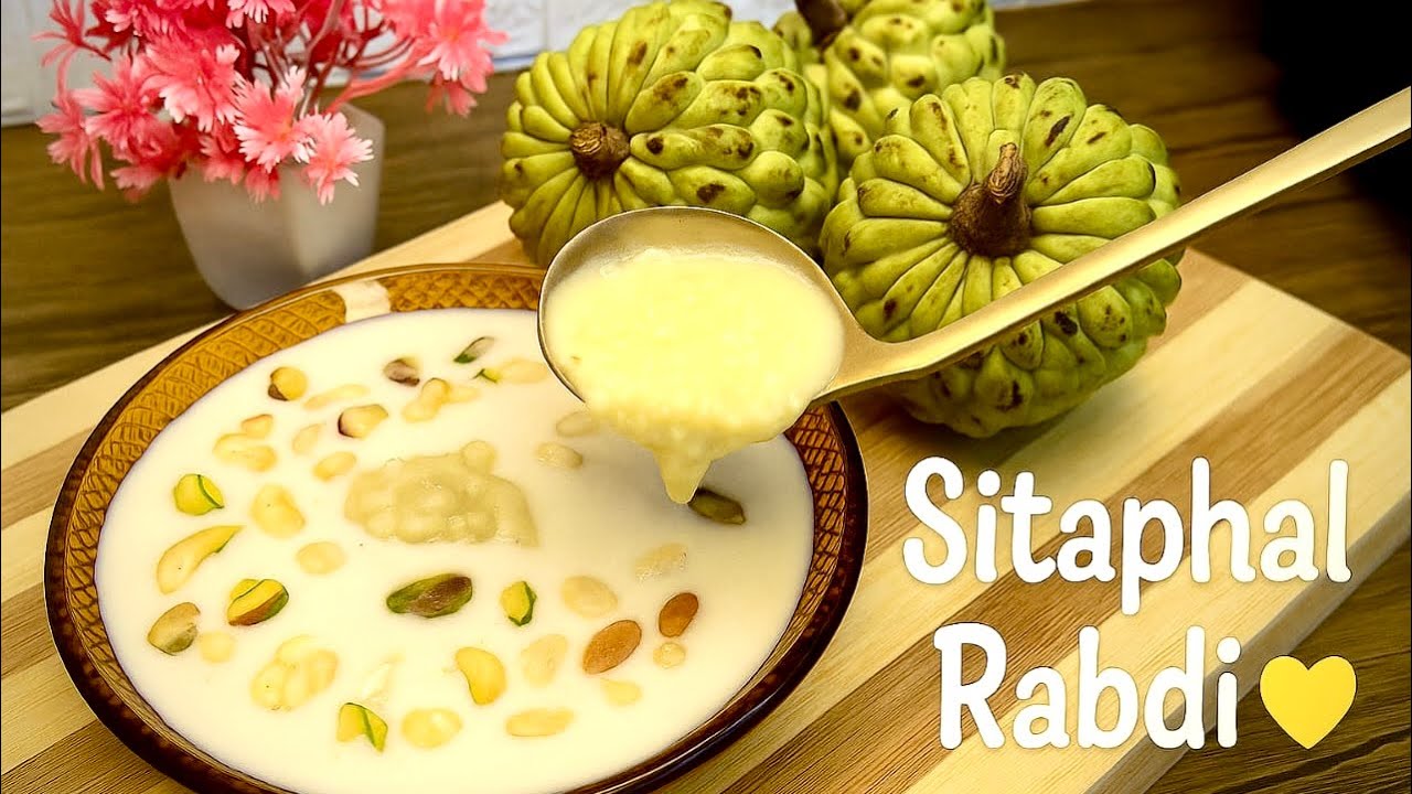 “Sitaphal Rabdi Recipe | Thick & Creamy Homemade Custard Apple Rabdi Recipe”