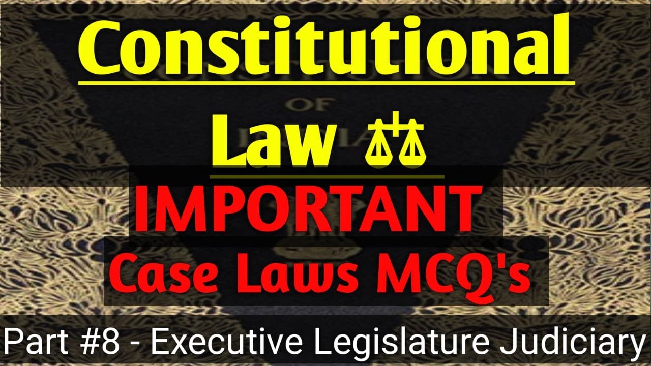Constitution of India #8 || Case Laws MCQ's|| From Previous Year Question Papers || MAYANK LAWHOLIC